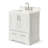 31'' Single Bathroom Vanity with White Quartz Top-93359440