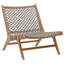 Mario Teak Wood and Rope Outdoor Occasional Chair-438089733
