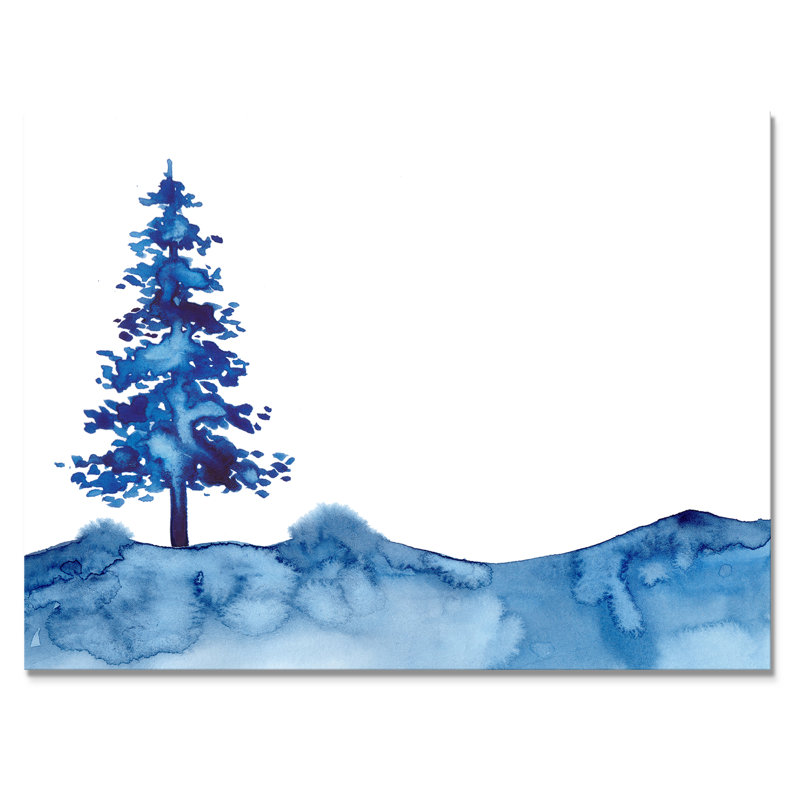 Sapin de Noël - reproduction sur toile, H 24 po x l 32 po x P 1 po, Toile tendue