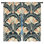 Rideaux parisiens décoratifs à motif de ventilateur - 2 panneaux