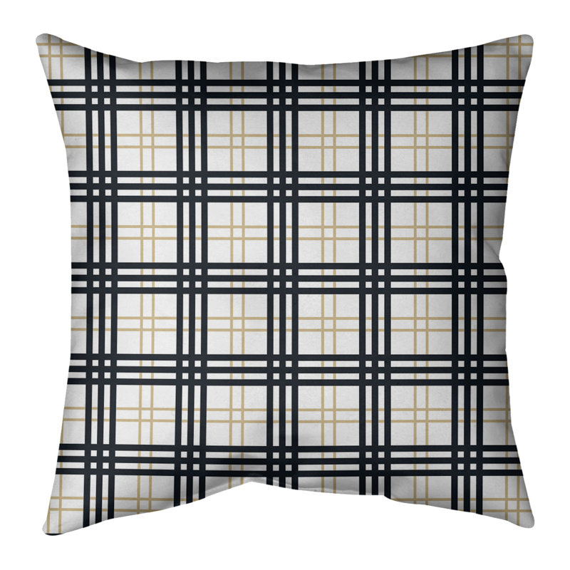 Coussin Los Angeles, 18" x 18", Housse de coussin seulement - sans coussin, Or / noir Nouvelle-Orléans