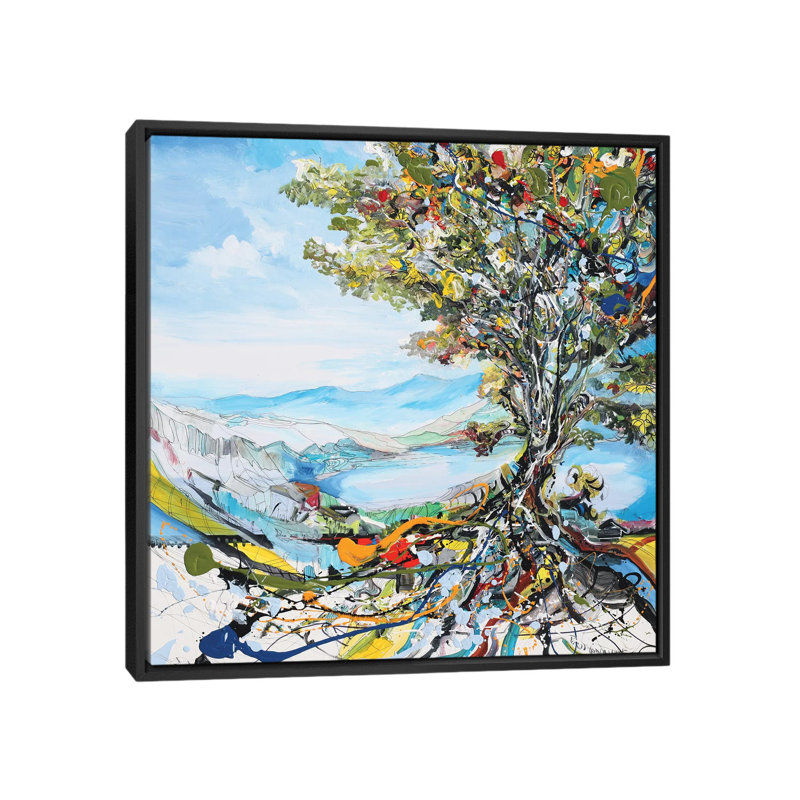 «Festivation Tree», reproduction sur toile, H 18 po x l 18 po x P 1,5 po, Toile avec cadre flottant noir, Pas de tapis
