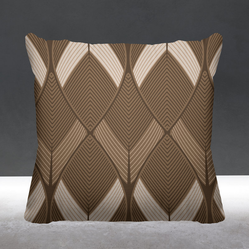 Coussin décoratif intérieur / extérieur Nora, L 19 po x H 19 po, Beige