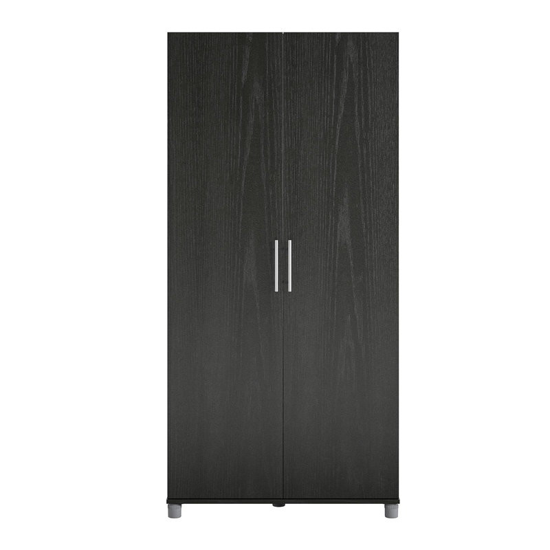 Sabria 36" Utility Storage Cabinet, Black Oak