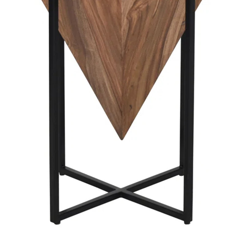Gupton Solid Wood Top End Table, Brownstone