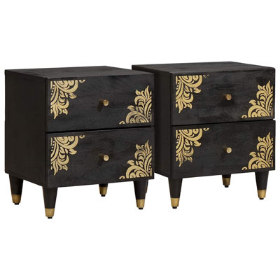 40cm W Solid Wood Bedside Table