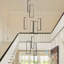 10 - Light Unique Rectangle LED Dimmable Pendant Long Staircase Chandelier