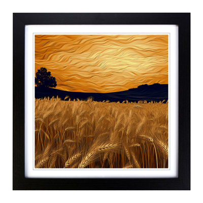 Wheatfield Digital Art - Framed Print