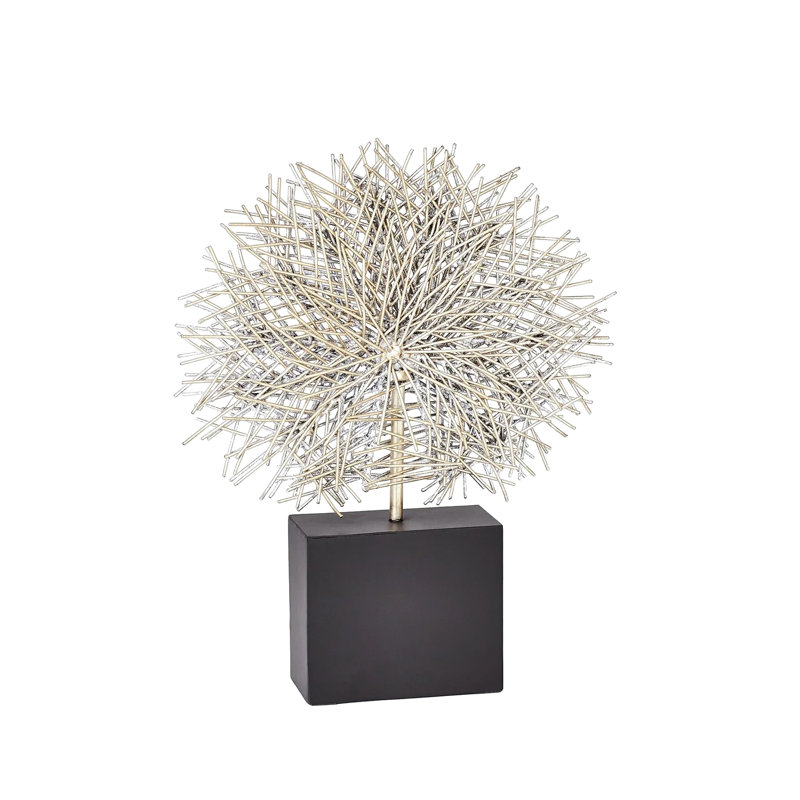 Tumble Weed Sculpture, 16.75" H x 13.25" W x 3" D, Gold