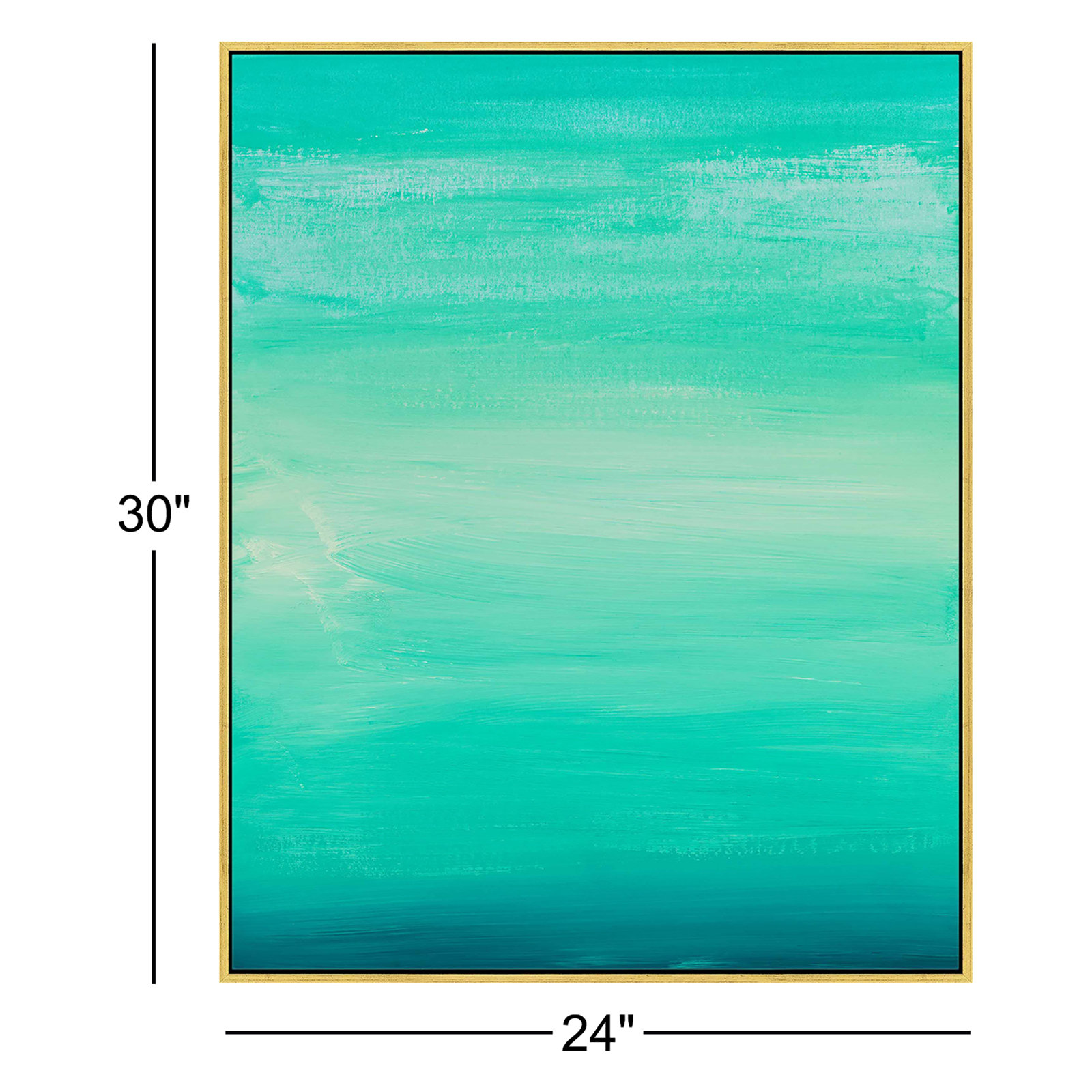 Daydream 3 by Andrea Stokes, Gold Framed Canvas, 30" H x 24" W x 1.25" D