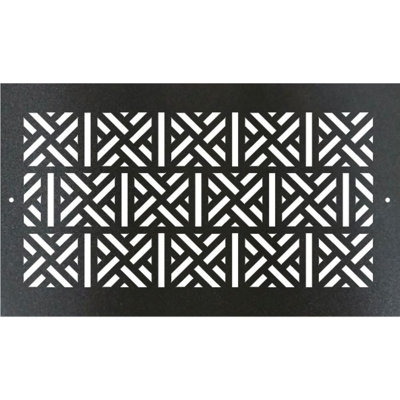Metal Screw-in Floor Register. Duct Opening 6x12 (overall 8x14) - Cherokee Design
