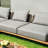 8-Piece Teak Aluminum Rattan Outdoor Sectional Sofa Set with Coffee Table-500458223