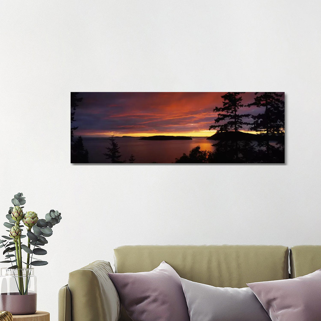 Clouds Over The Sea At Dusk, Rosario Strait, San Juan Islands, Fidalgo Island, Skagit County, Washington State, USA by Panoramic Images - Wrapped Canv