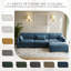 4 Seater Corduroy Corner Sofa -1086292296