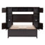 Lit plateforme en bois avec armoires, tablettes et tiroirs Geer