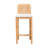 Bilol 31.5'' Rattan and Mahogany Wood Stool