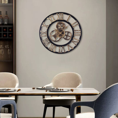 European Roman Gear Mute Wall Clock