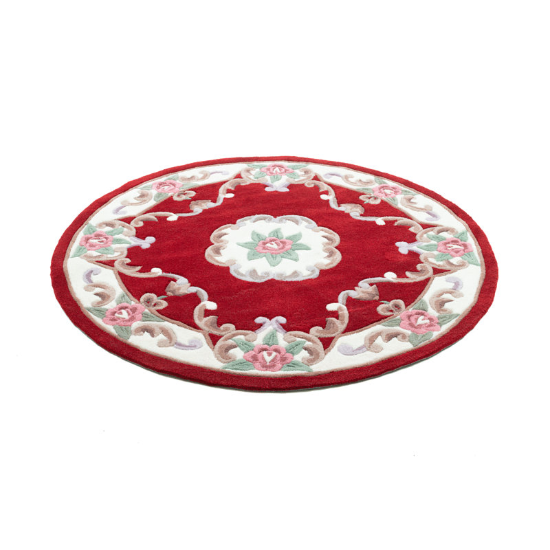 Costilla Hand Tufted Red Rug, Round 150cm