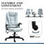 Fauteuil de bureau en microfibre de massage, fauteuil de bureau de massage vibrant, avec dossier chauffant et inclinable-457537325