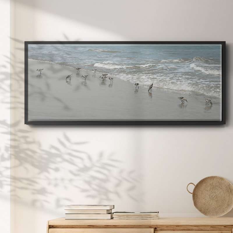 Oiseaux de rivage, H 24 po x l 60 po x P 1,5 po, Noir