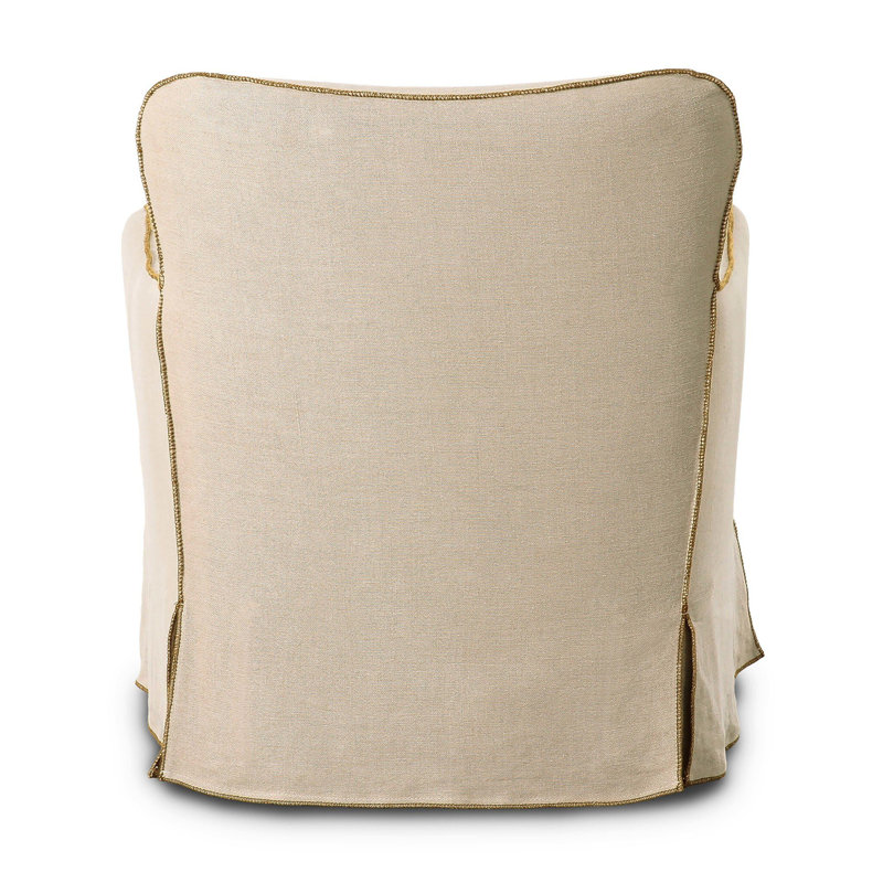Devon Slipcover Swivel Chair-Broadway Dune, Broadway Dune
