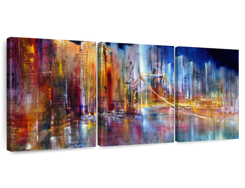 Avery Vibrant Cityscape, 39" H x 80" W