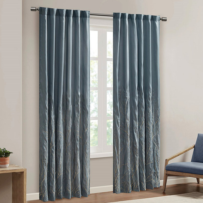 Panneau de rideau (seulement 1 panneau PC), L 50,06 po x L 84,04 po, Bleu