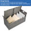 Patio 33 gallons Banc de rangement en PE avec coussin en osier-85721043