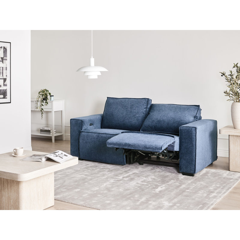 Electric Recliner Sofa NUKARI Fabric, Blue