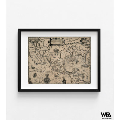 Nouveau monde sur lequel régit l'Espagne, ancienne carte de salon, art antique, art mural, impression de carte rustique, idée de carte rétro