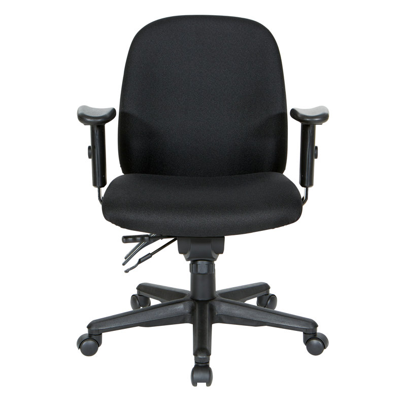 Ergonomic Polyester Blend Task Chair, Icon - Black