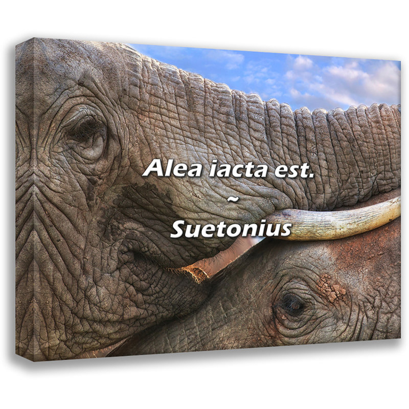 Citation de Suetonius: Alea iacta est., H 26 po x l 32 po