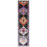 Vintage Turkish Village Rugs One-of-a-Kind Runner 2'4" X 9'3" Area Rug