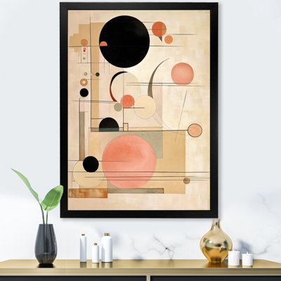 Beige géométrie en mouvement III sur toile