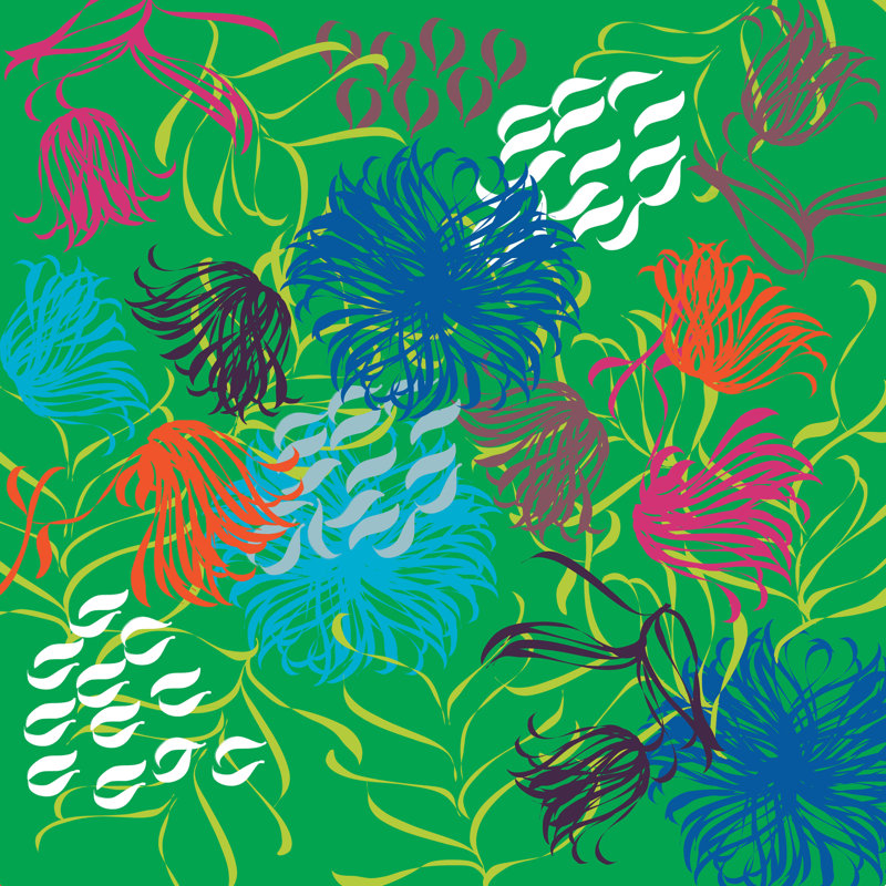 Gwendolle Vy La Bold Breezy vert - imprimé, H 30 po x l 30 po, Toile tendue, Non