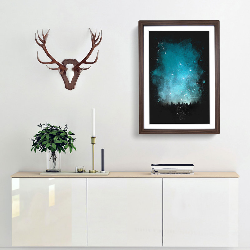 Above the Forest - Picture Frame Graphic Art Print, 87cm H x 62cm W x 2cm D, Walnut Framed