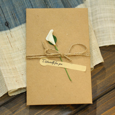 10pcs Birthday Invitation Card Birthday Cards Kraft Paper Card Mother's Day Gift Card Flower Cards Blessing Card Wedding Cards Party Card Flowers Greeting Card