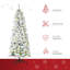 ? Décoration de Noël? Sapin de Noël artificiel enneigé avec branches réalistes, 550 lumières DEL et 988 pointes-460521566