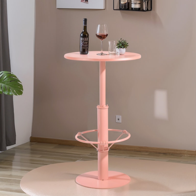 Table d'extérieur ronde 23,6 po Iftikhar, Rose