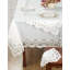 Chemin de table en dentelle blanche avec broderie ajourée élégante pour table de salle à manger et décoration de Noël de table