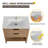 30" Single Freestanding Bathroom Vanity with Ceramic Basin Sink Top, Floor Standing Vanity With 2 Drawers And 1 Open Shelf-2003219058