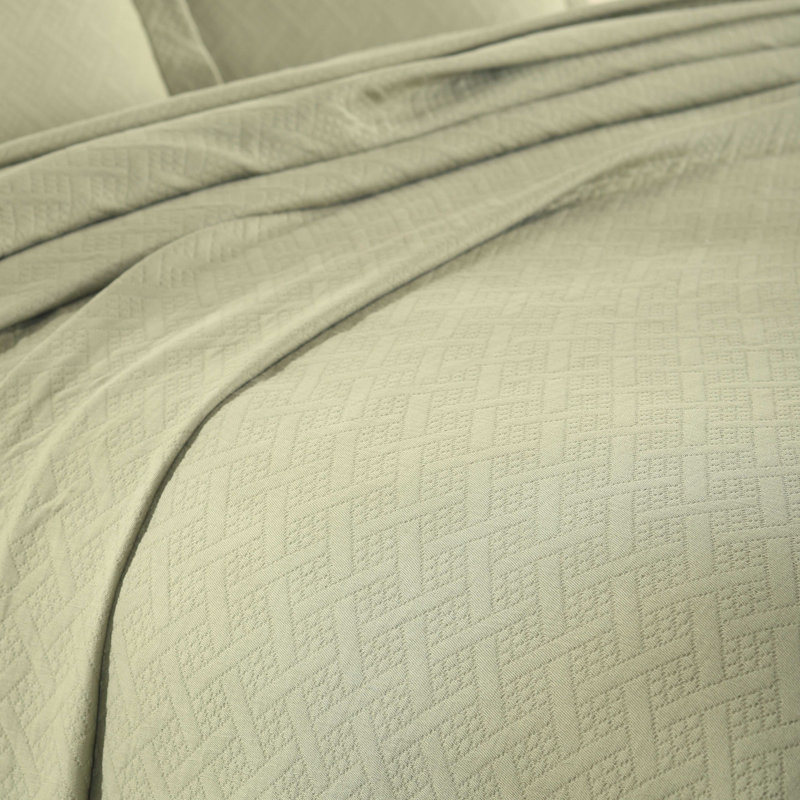Ensemble de couvre-lit toutes saisons avec housse de coussin en tissu matelassé 100% coton Superior, ISE