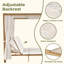 Méridienne double 1 pièce en aluminium Zenith avec coussins beiges et auvent réglable