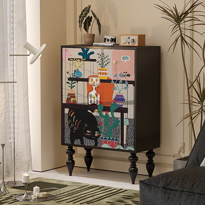 Armoire de rangement de salon moderne français