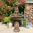 Hornsby Lovers' Umbrella Traditional Brown Polyresin Solar Fountain with LEDs