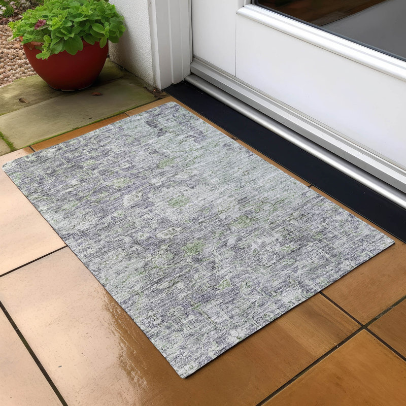 Paillasson intérieur antidérapant Cecelio, Rectangle 1 pi 8 po x 2 pi 6 po