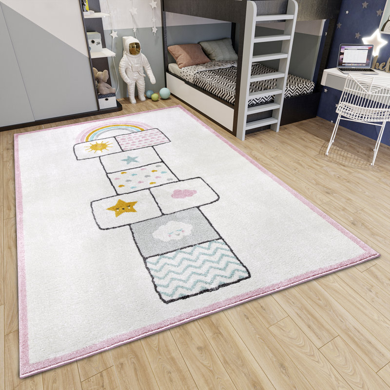 Adventures Children White Rug, Rectangular 120 x 170cm