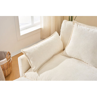 Fauteuil d'appoint moderne avec repose-pieds, fauteuil club en chenille, fauteuil de lecture pour chambre à coucher