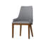 Ensemble de deux chaises Parsons en bois massif gris et noyer-740002133