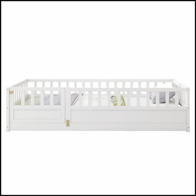 Lit au sol avec stabilité et confort améliorés, parfait pour une nuit de sommeil reposante dans n'importe quelle pièce.